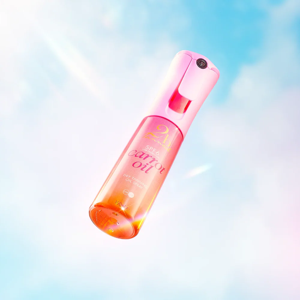 2BTanned Carrot Oil Dry Tanning Oil Flairosol Spray SPF6 100ml - Image 2