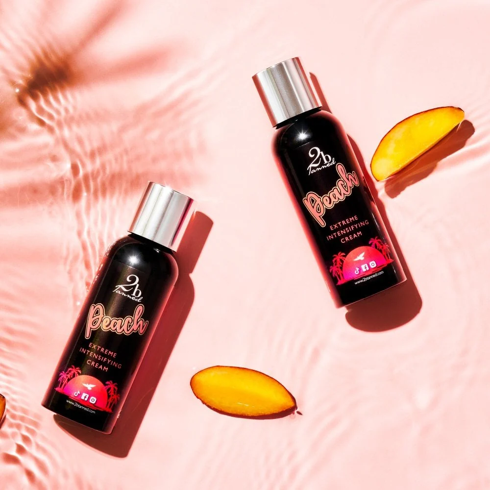 2BTanned Extreme Intensifying Cream Peach Tanning Accelerator Travel-Size 100ml - Image 3