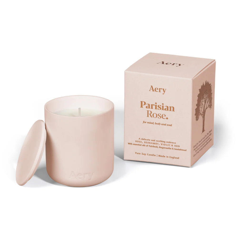 Aery Parisian Rose Scented Clay Jar Candle 280g - Image 2