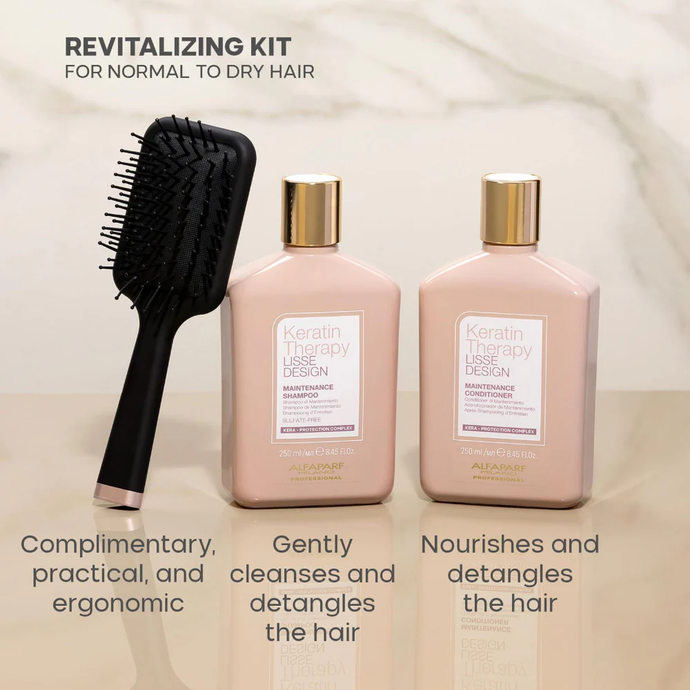 Alfaparf Milano Keratin Therapy Lisse Design Maintenance Kit with Shampoo & Conditioner - Image 3