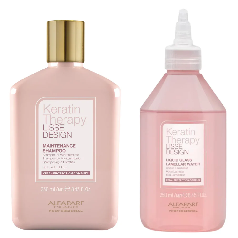 Alfaparf Milano Keratin Therapy Lisse Design Maintenance Kit with Shampoo & Lamellar Water - Image 3