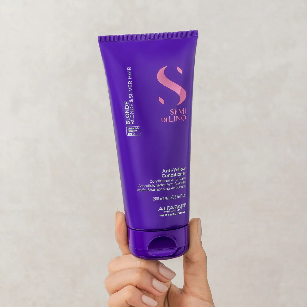 Alfaparf Milano Semi Di Lino Blonde Anti-Yellow Conditioner 200ml - Image 2
