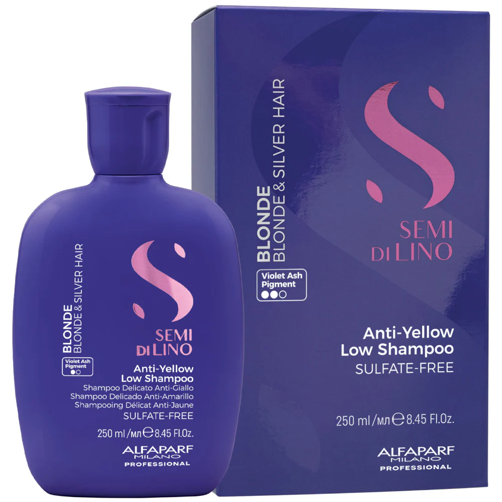 Alfaparf Milano Semi Di Lino Blonde Anti-Yellow Low Shampoo 250ml - Image 2