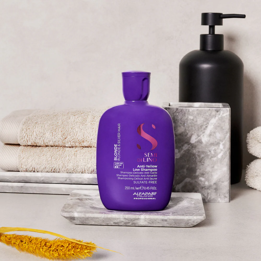 Alfaparf Milano Semi Di Lino Blonde Anti-Yellow Low Shampoo 250ml - Image 5