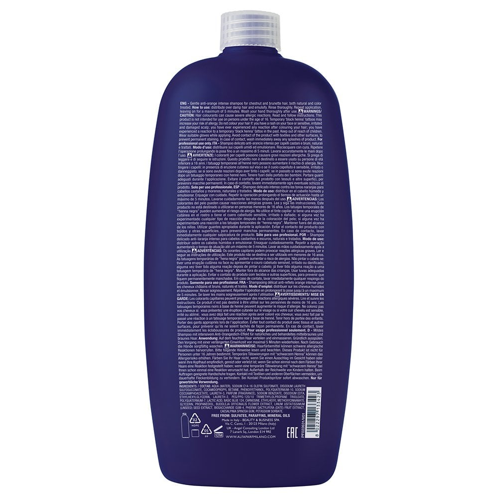 Alfaparf Milano Semi Di Lino Brunette Anti-Orange Low Shampoo 1000ml - Image 2