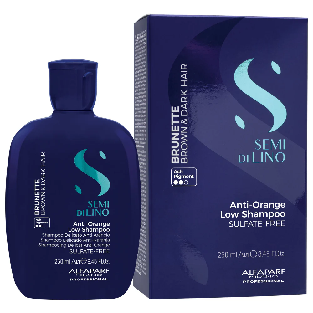 Alfaparf Milano Semi Di Lino Brunette Anti-Orange Low Shampoo 250ml - Image 2