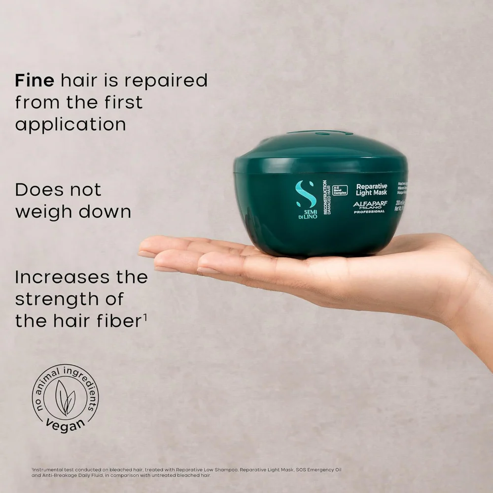 Alfaparf Milano Semi Di Lino Reconstruction Reparative Light Mask 500ml - Image 3