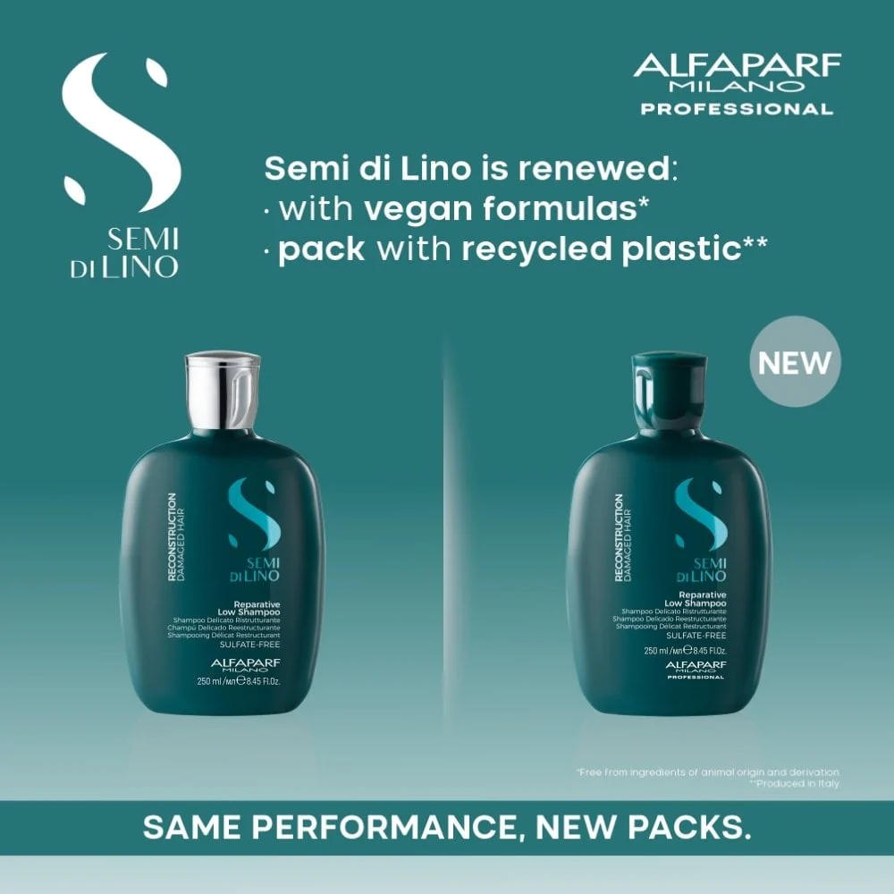 Alfaparf Milano Semi Di Lino Reconstruction Reparative Shampoo 250ml & Mask 200ml Twin - Image 2