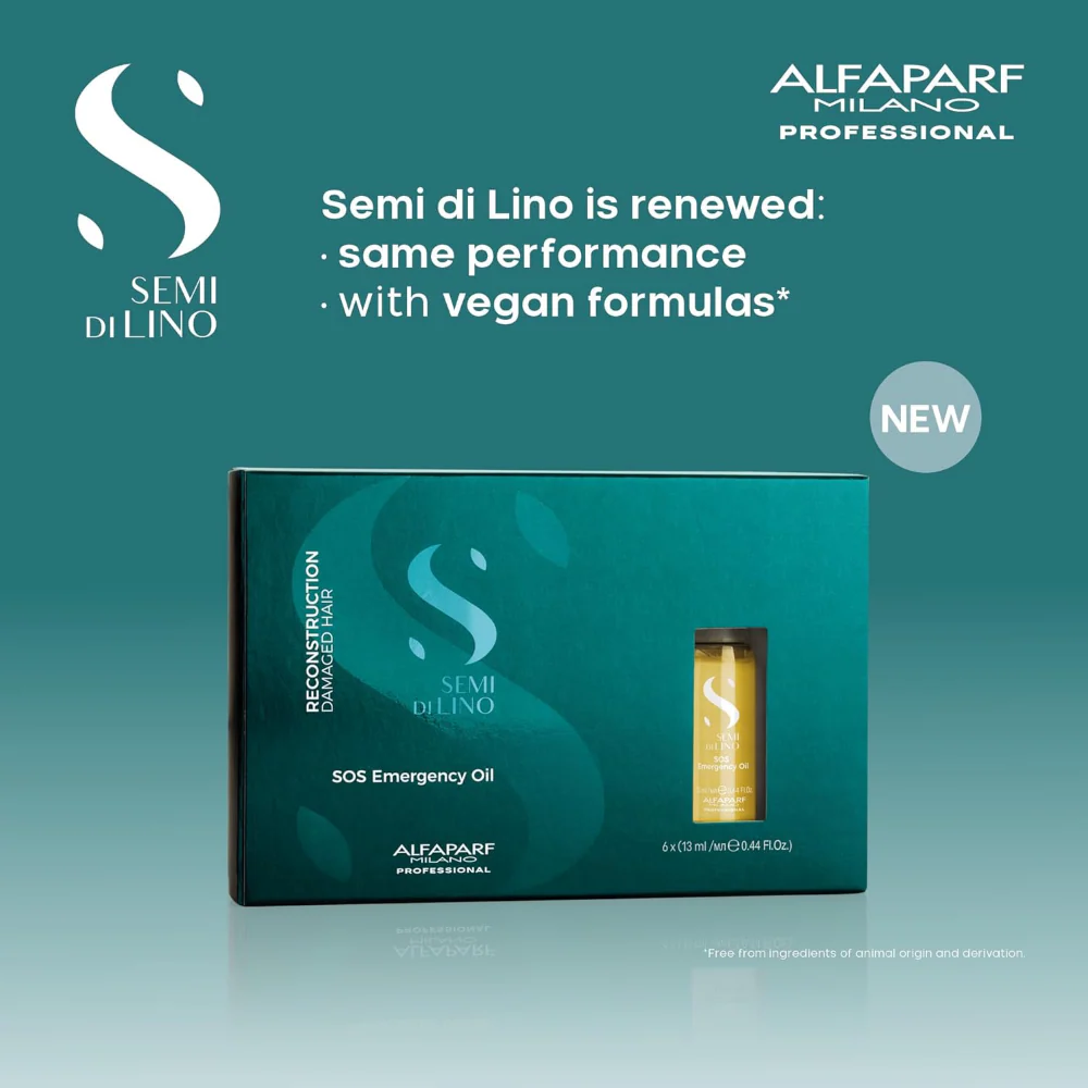 Alfaparf Milano Semi Di Lino Reconstruction SOS Emergency Oil 6 x 13ml - Image 5