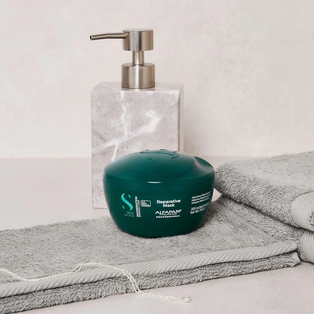 Alfaparf Milano Semi Di Lino Reparative Reconstruction Hair Mask 200ml - Image 4