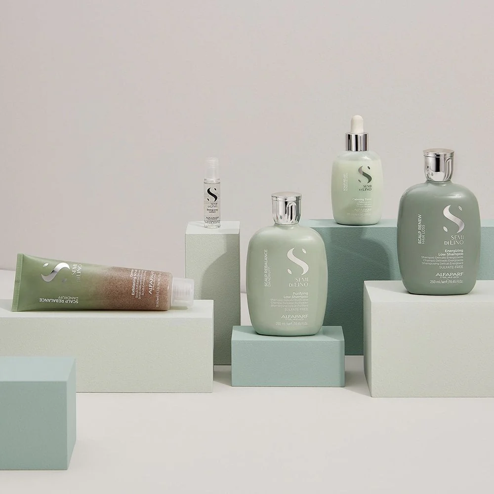 Alfaparf Milano Semi Di Lino Scalp Rebalance Purifying Low Shampoo 250ml & Exfoliating Scrub 150ml Twin - Image 2