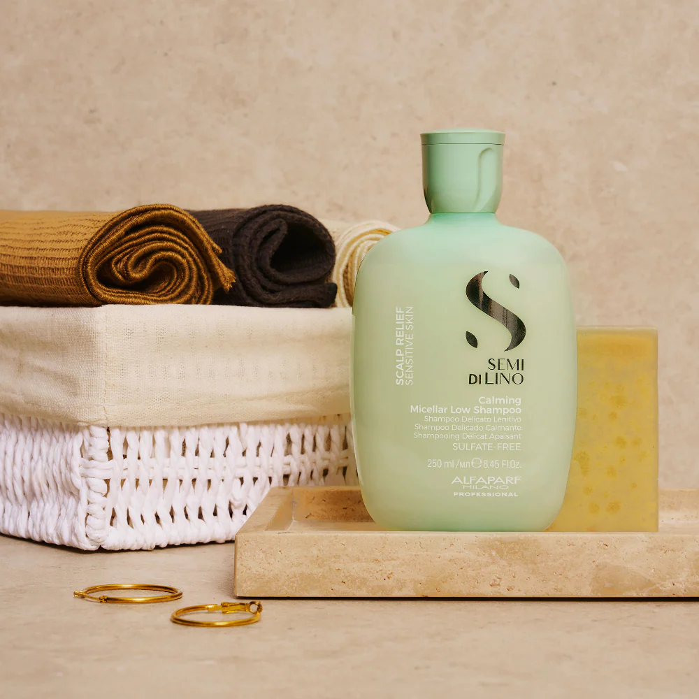 Alfaparf Milano Semi Di Lino Scalp Relief Calming Micellar Low Shampoo 250ml - Image 4