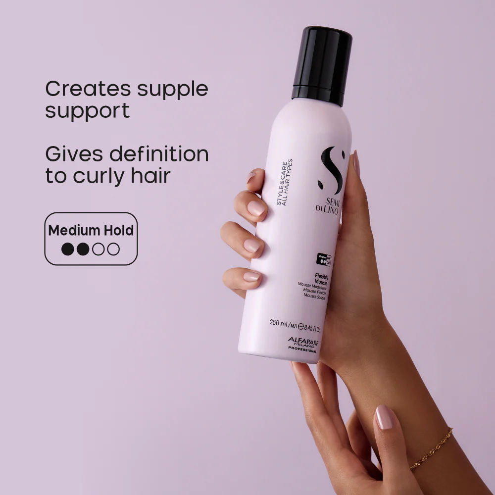 Alfaparf Milano Semi Di Lino Style & Care Flexible Mousse 250ml - Image 6