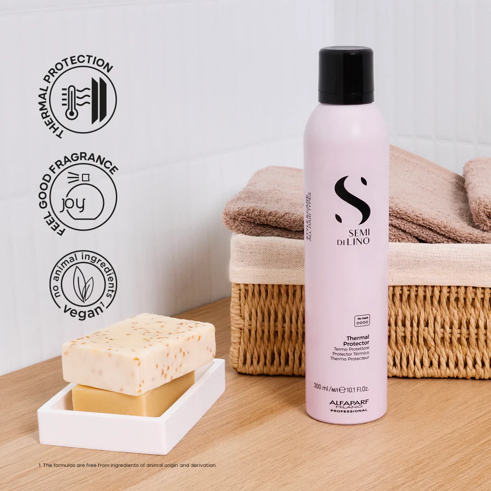 Alfaparf Milano Semi Di Lino Style & Care Thermal Protector 300ml - Image 6