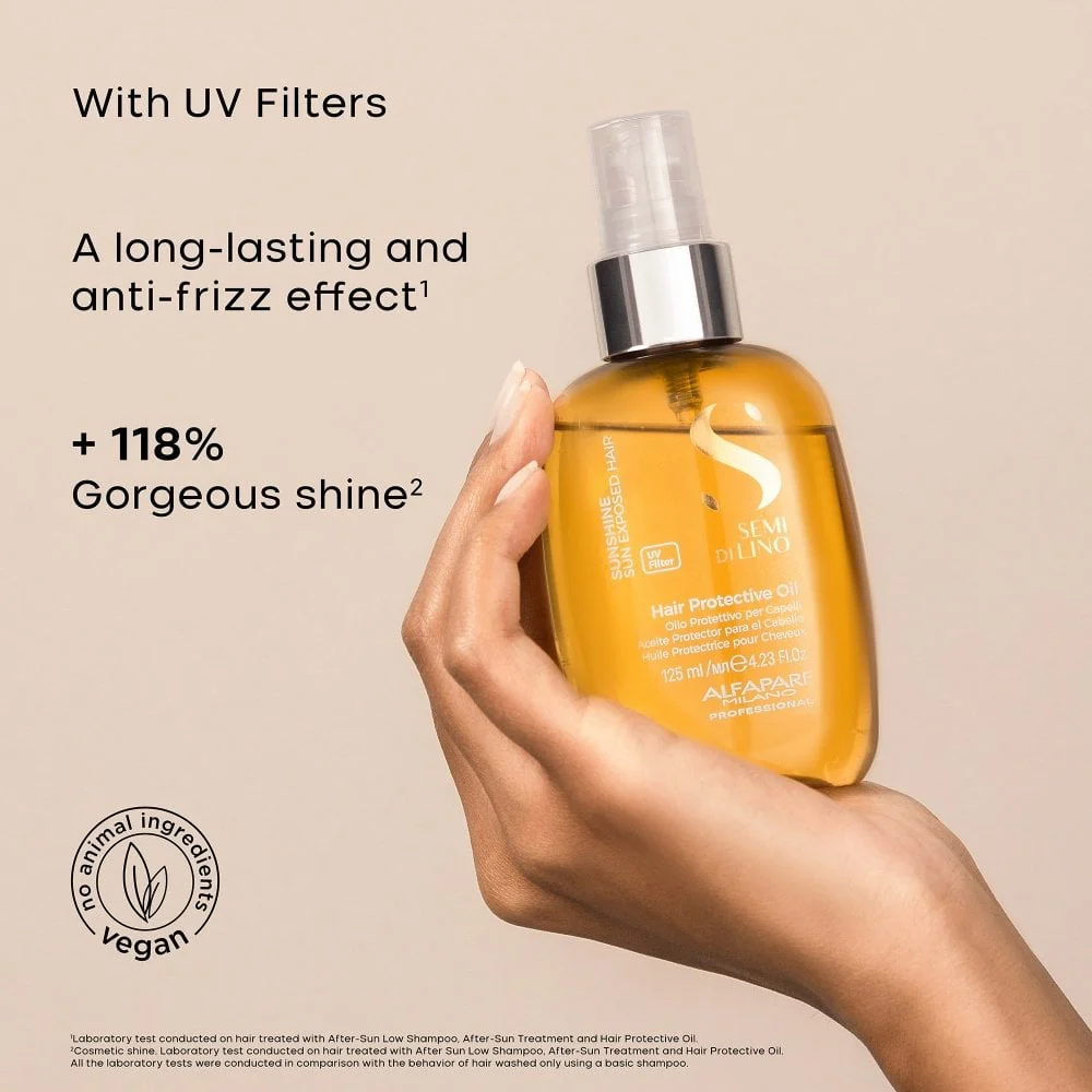 Alfaparf Milano Semi Di Lino Sunshine Hair Protective Oil 125ml - Image 3