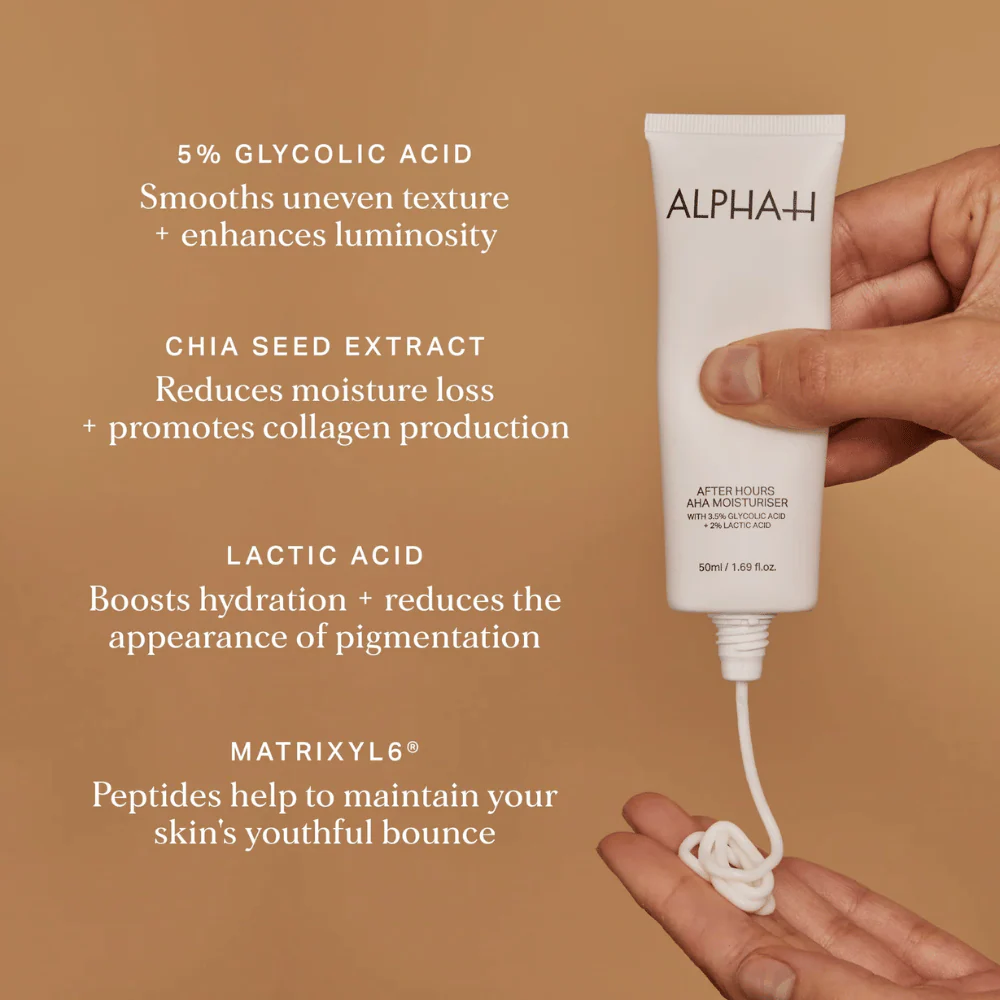 ALPHA-H After Hours AHA Moisturiser 50ml - Image 2