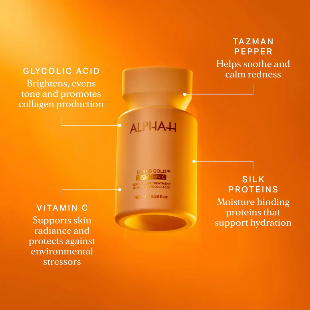 ALPHA-H Liquid Gold + Vitamin C Exfoliating Treatment 100ml - Image 3