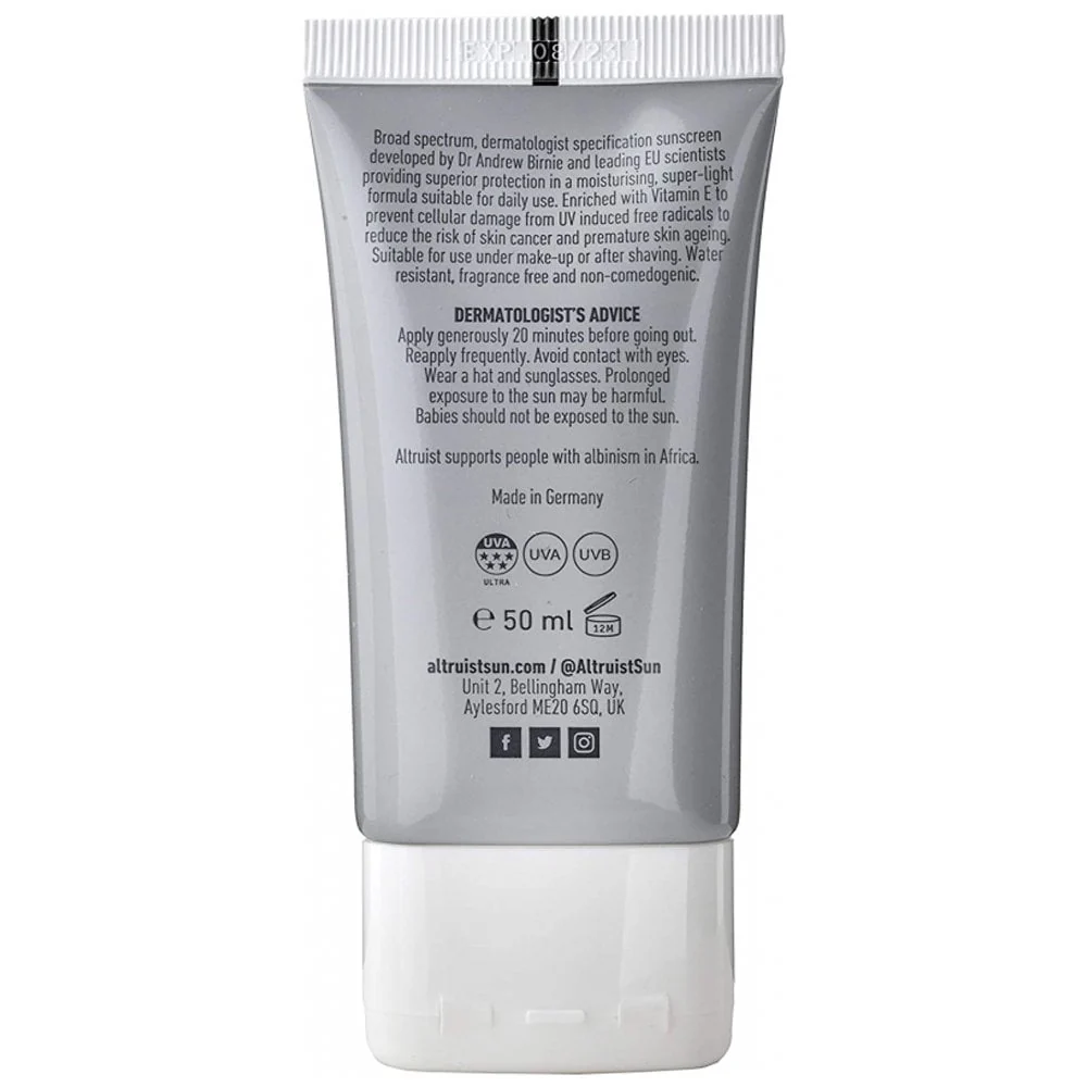 Altruist Dermatologist Face Fluid SPF50 50ml - Image 3