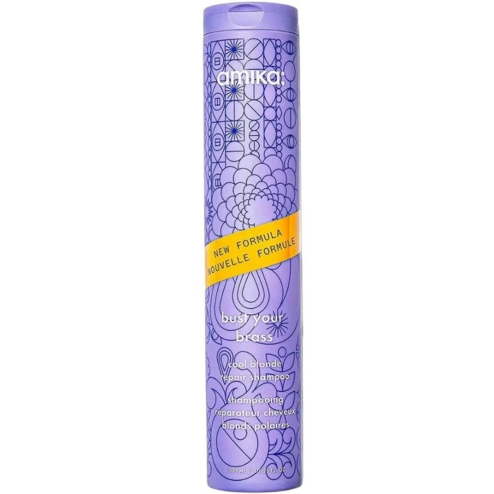Amika Bust Your Brass Cool Blonde Repair Shampoo 275ml & Conditioner 250ml Twin - Image 2