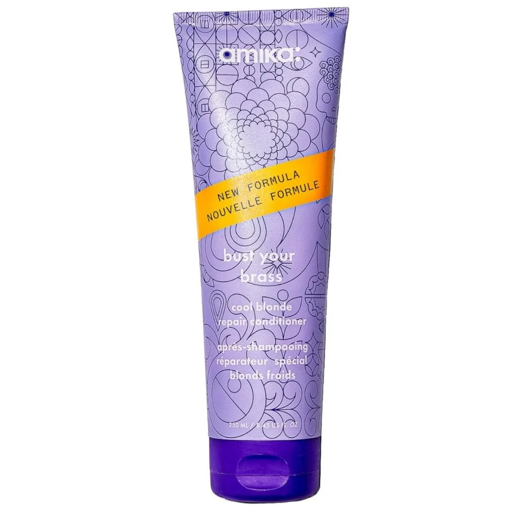 Amika Bust Your Brass Cool Blonde Repair Shampoo 275ml & Conditioner 250ml Twin - Image 3
