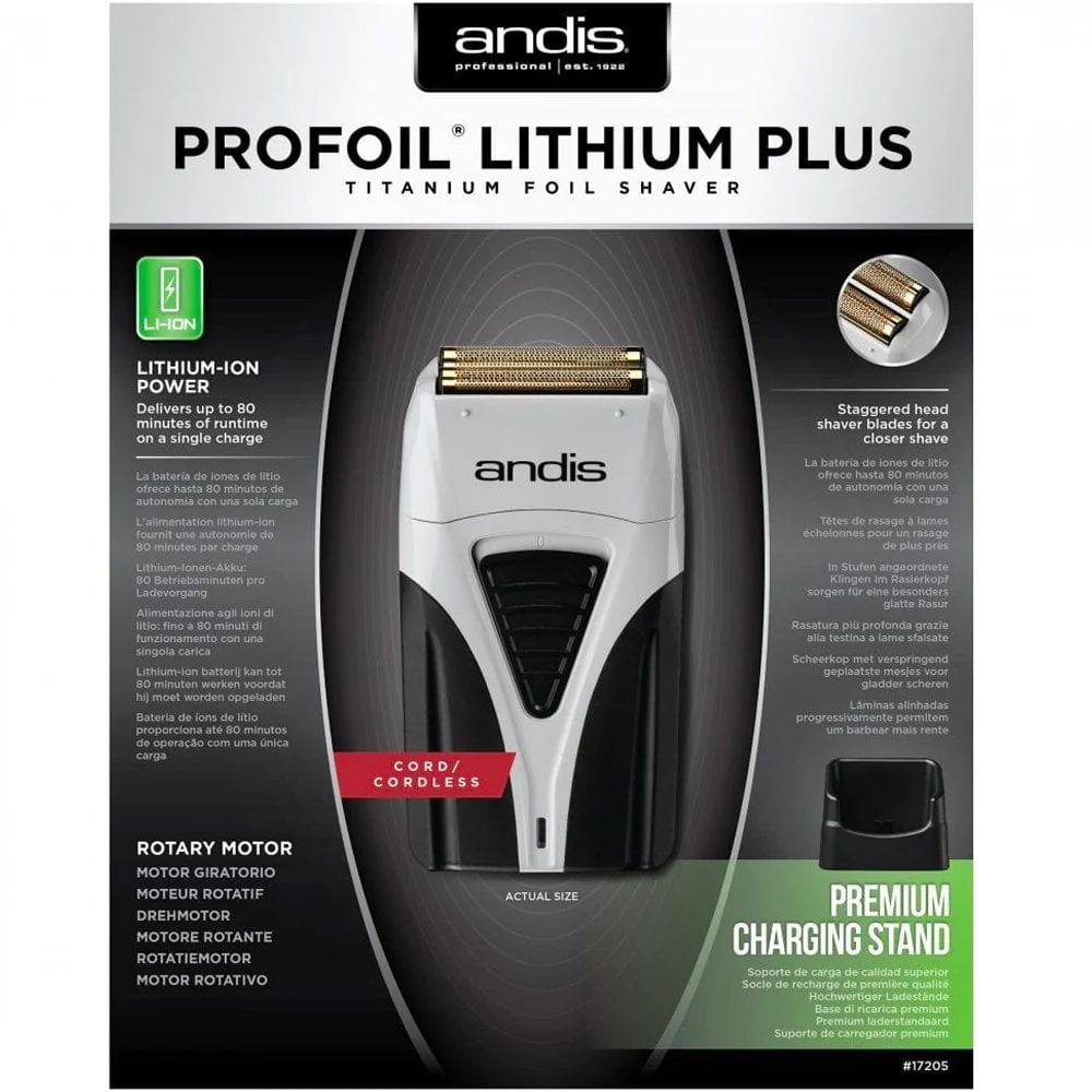 Andis TS-2 ProFoil Lithium Plus Titanium Foil Shaver - Image 3