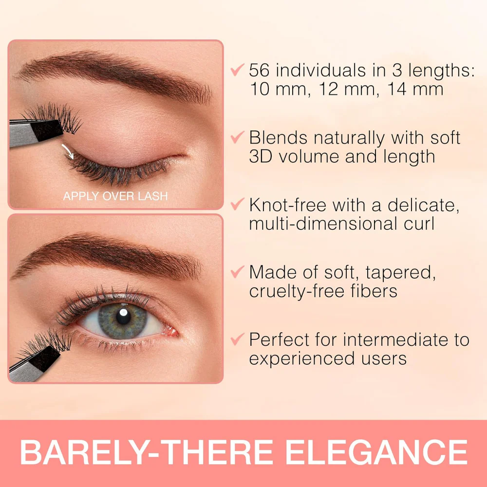 Ardell Naked Extensions Knot-Free Individual Lash Clusters Black - Image 4