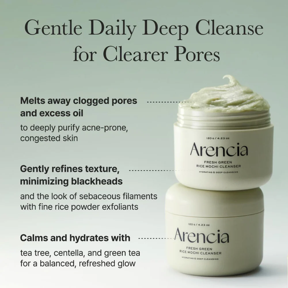 Arencia Fresh Green Mochi Cleanser 120g - Image 4