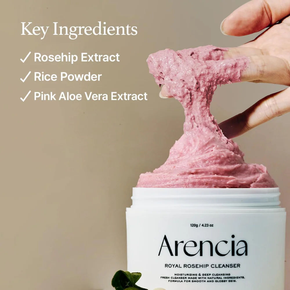 Arencia Fresh Royal Rosehip Mochi Cleanser 120g - Image 4