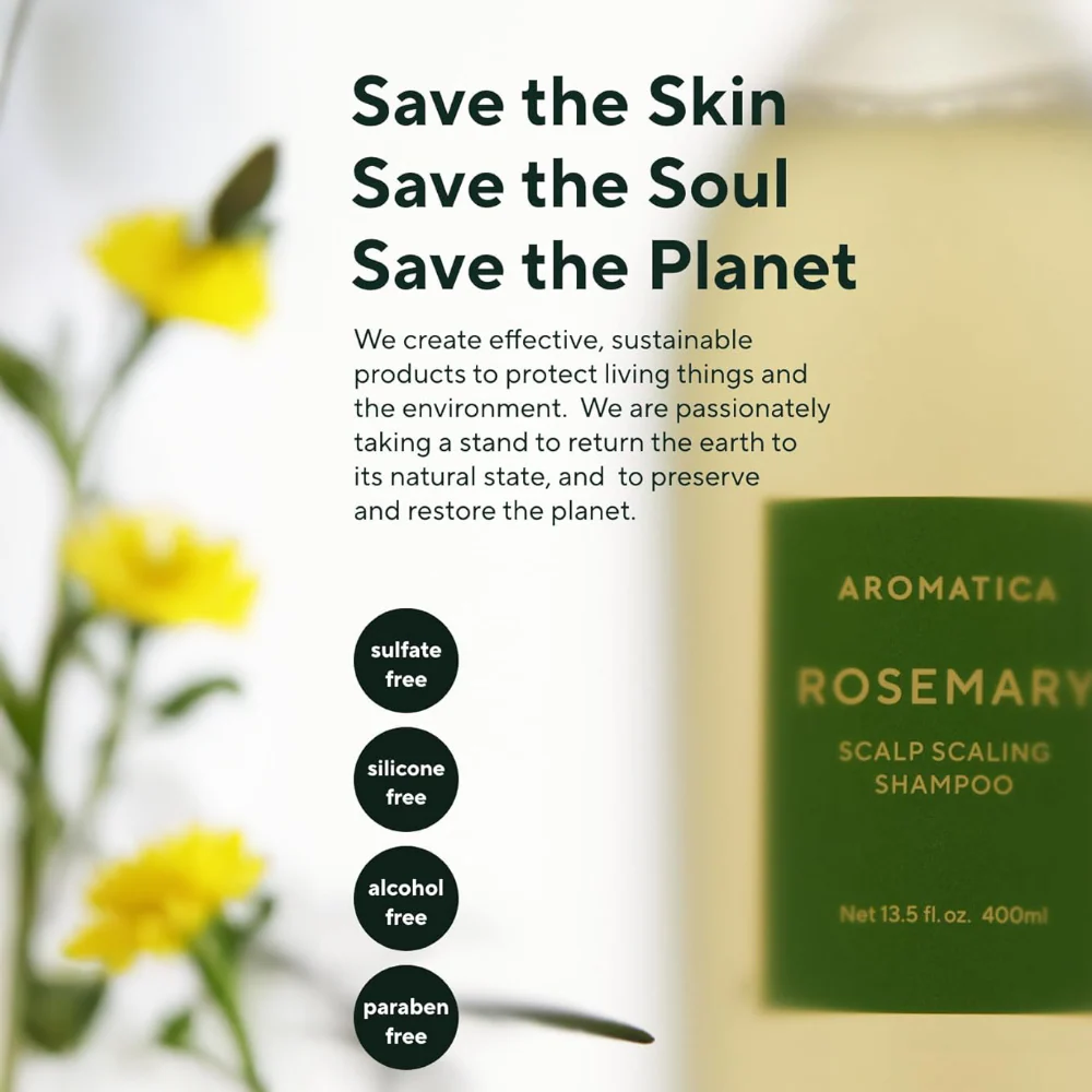 Aromatica Rosemary Scalp Scaling Shampoo 180ml - Image 4