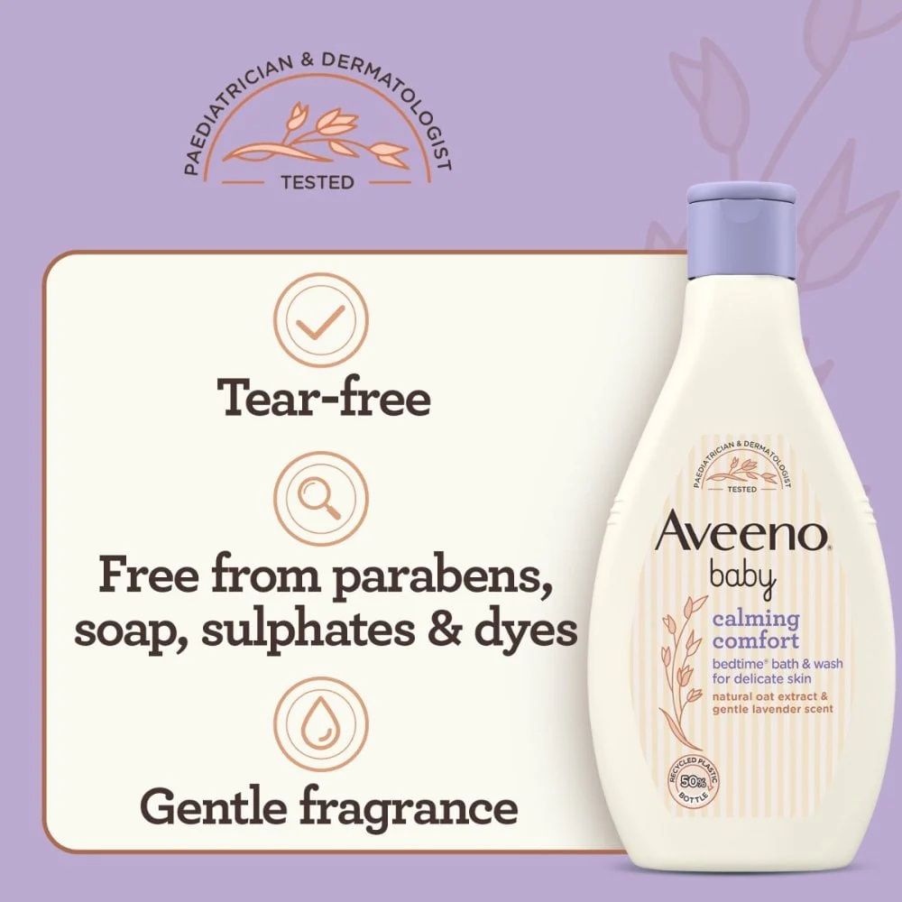 Aveeno Baby Calming Comfort Bedtime Bath & Wash 250ml - Image 5