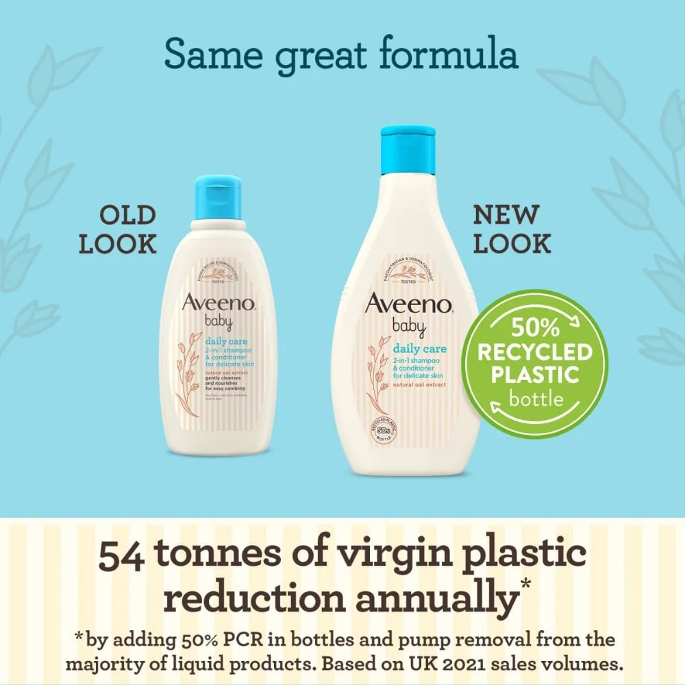Aveeno Baby Daily Care 2-in-1 Shampoo & Conditioner 250ml - Image 2