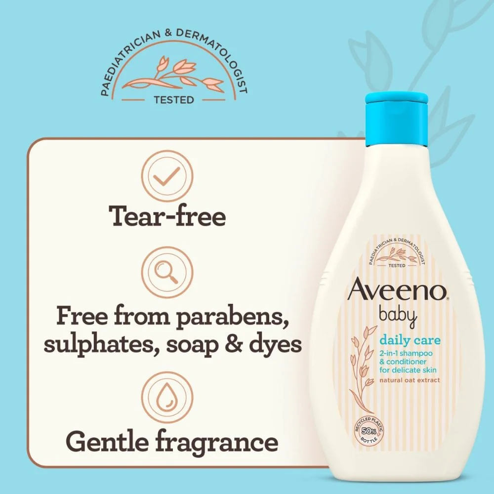 Aveeno Baby Daily Care 2-in-1 Shampoo & Conditioner 250ml - Image 5