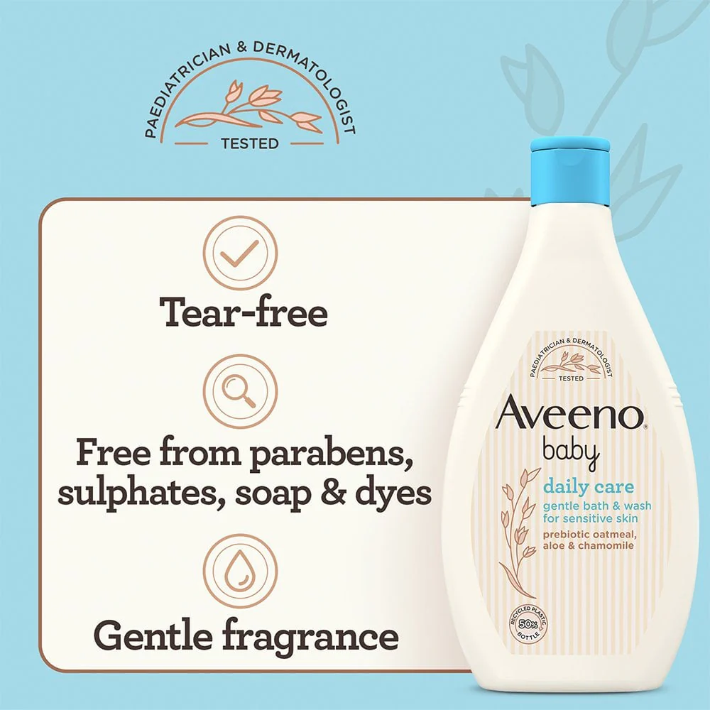 Aveeno Baby Daily Care Bath & Wash 400ml - Image 3