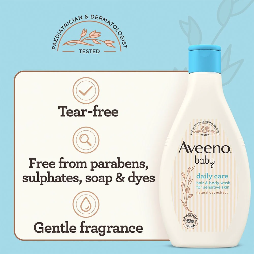 Aveeno Baby Daily Care Hair & Body Wash 250ml - Image 4