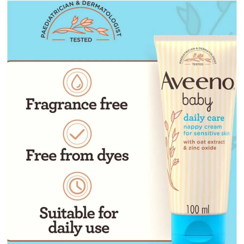 Aveeno Baby Daily Care Nappy Cream 100ml - Image 2