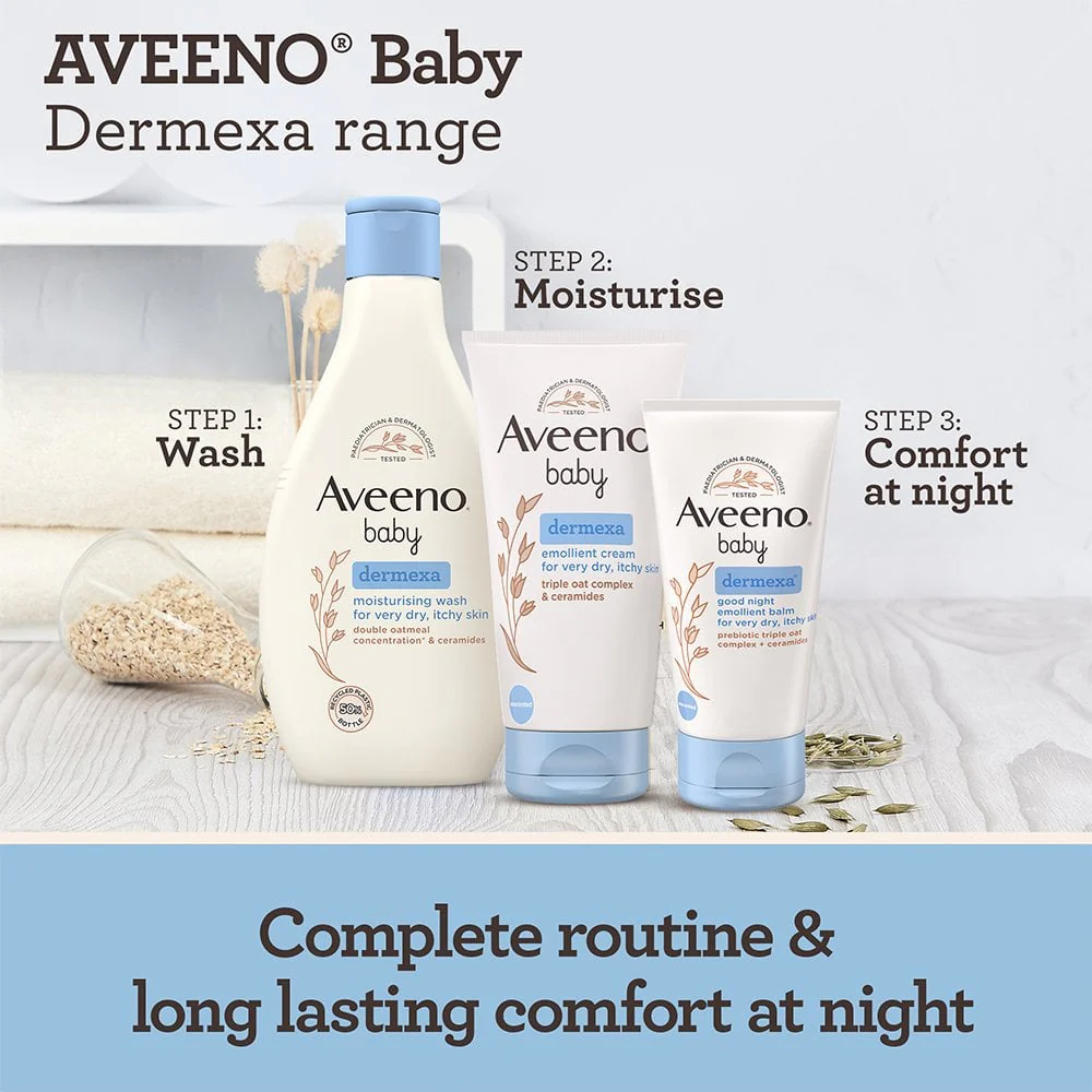 Aveeno Baby Dermexa Good Night Emollient Balm 75ml - Image 2