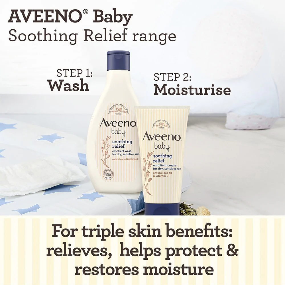 Aveeno Baby Soothing Relief Emollient Wash 250ml - Image 3
