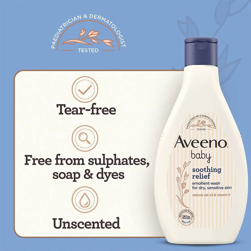 Aveeno Baby Soothing Relief Emollient Wash 250ml - Image 4