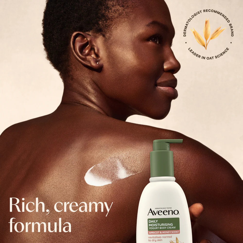 Aveeno Daily Moisturising Yogurt Body Cream Apricot & Honey Scent 300ml - Image 6