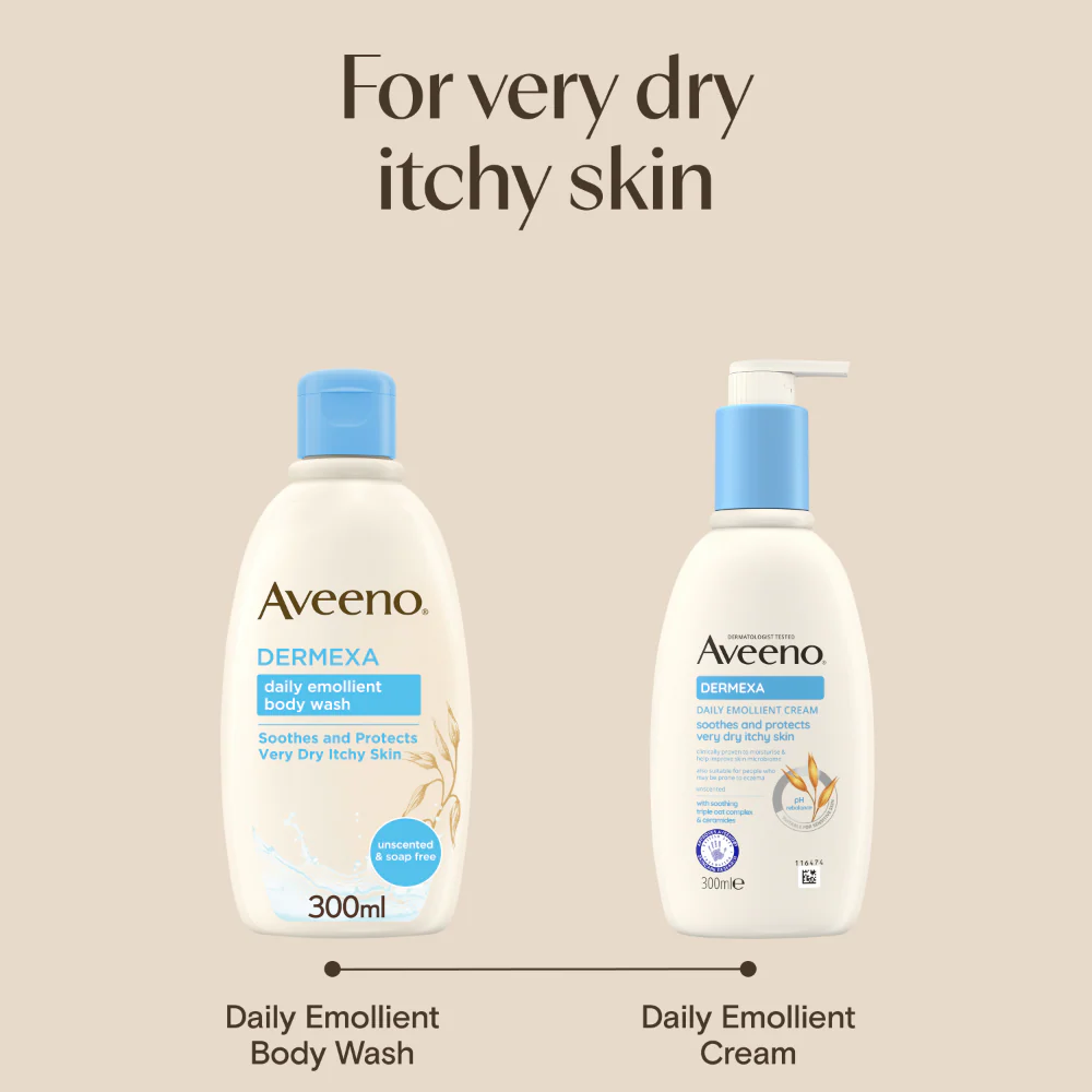 Aveeno Dermexa Emollient Body Wash 300ml - Image 8