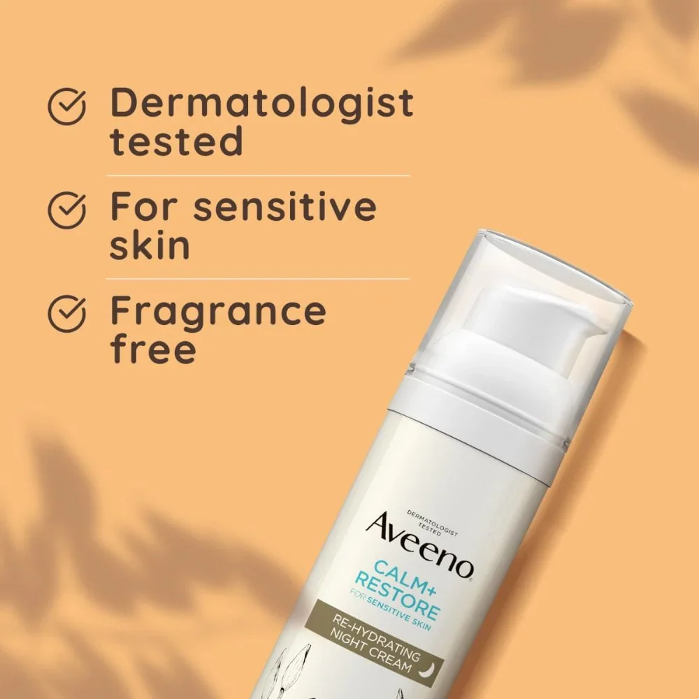 Aveeno Face Calm and Restore Night Nourish Routine for Sensitive Skin - Image 4