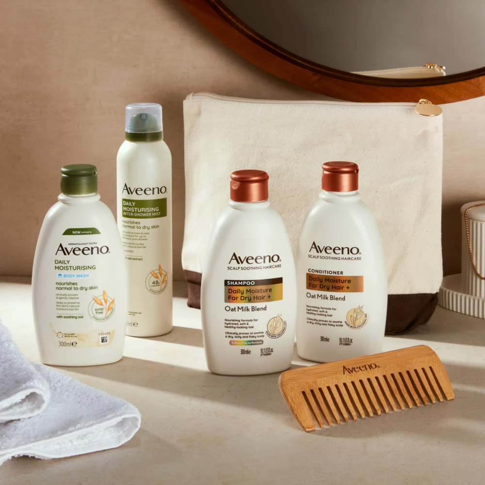 Aveeno Shower Essentials Hair & Body Gift Set - Image 3