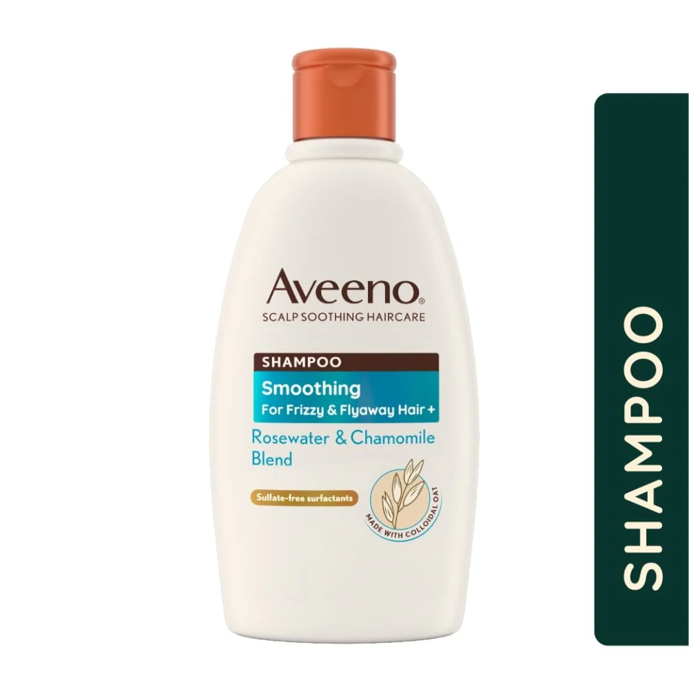 Aveeno Smoothing+ Rose Water & Chamomile Blend Shampoo 300ml - Image 2