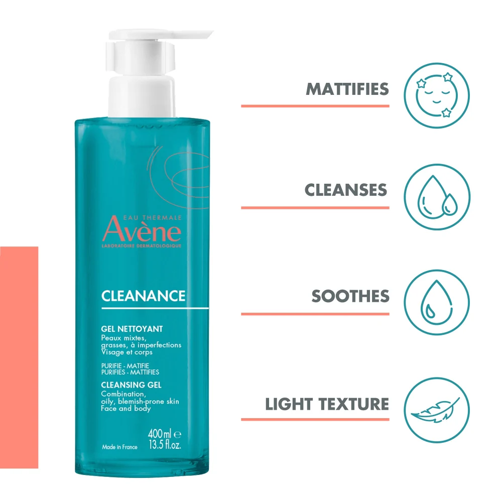 Avene Cleanance Cleansing Gel Cleanser 400ml - Image 4