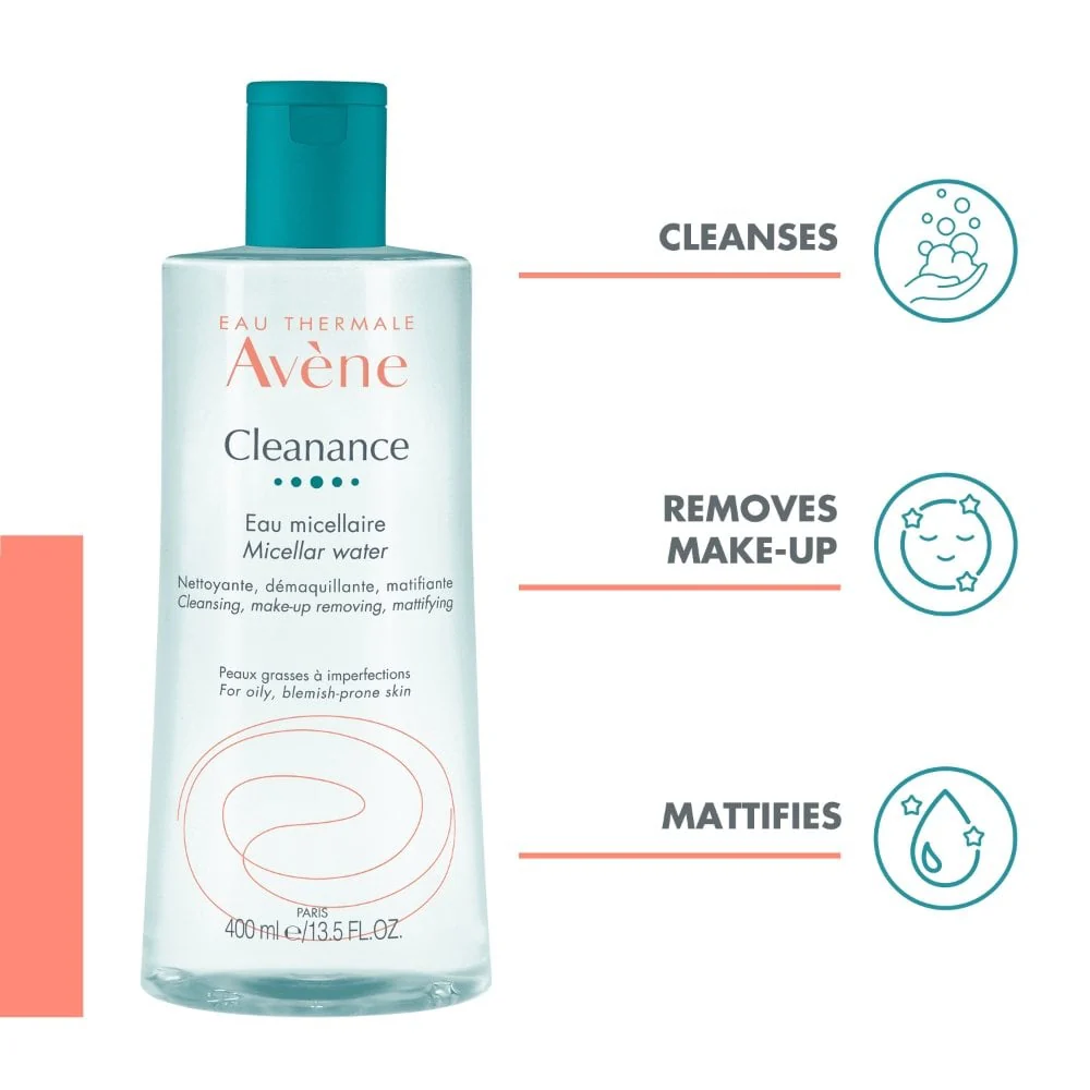 Avene Cleanance Micellar Water Cleanser 400ml - Image 3