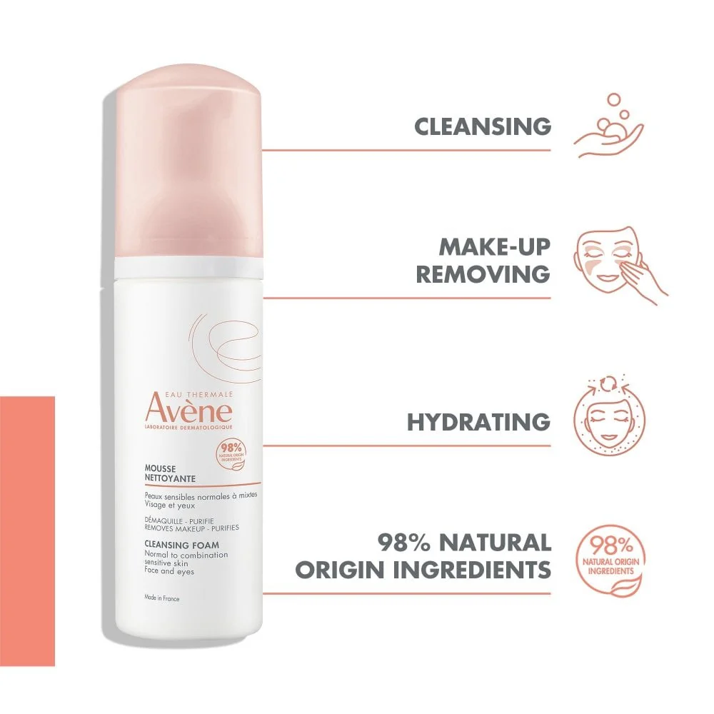 Avene Face & Eye Foam Cleanser 150ml - Image 3