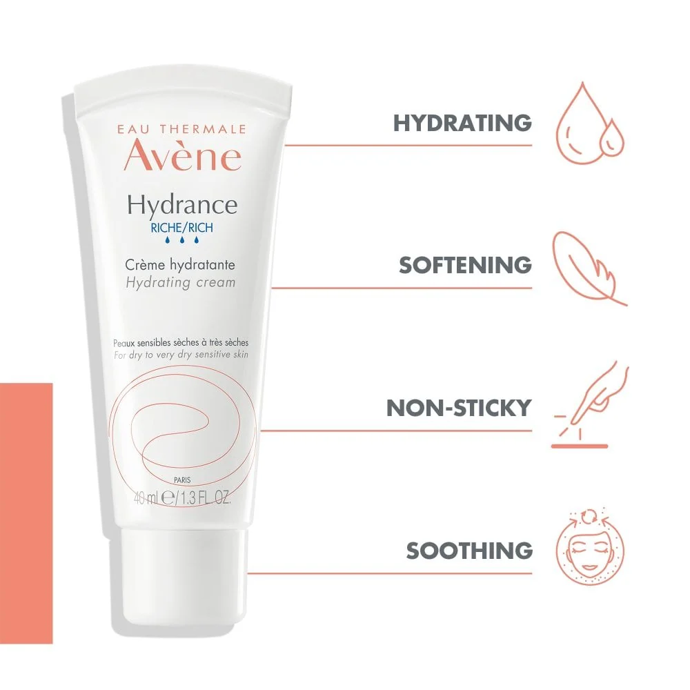 Avene Hydrance Rich Hydrating Cream Moisturiser 40ml - Image 3