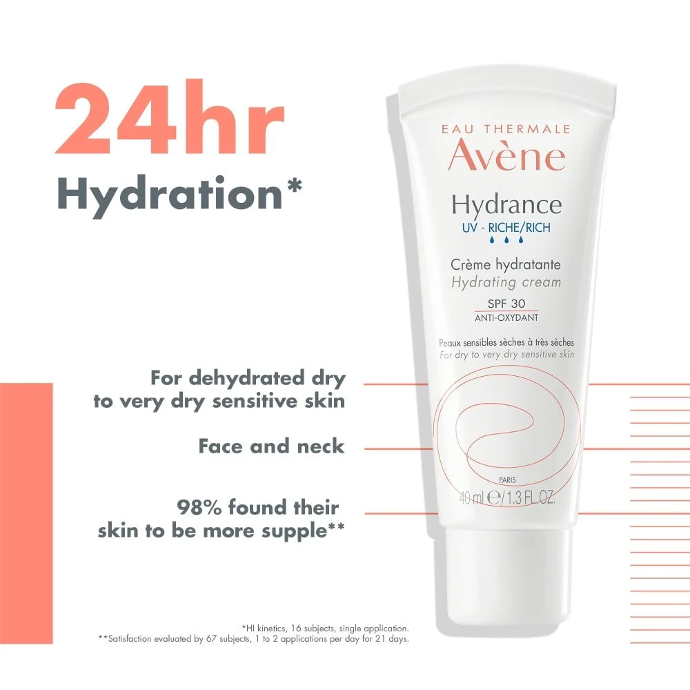 Avene Hydrance Rich-UV Hydrating Cream Moisturiser SPF30 40ml - Image 2