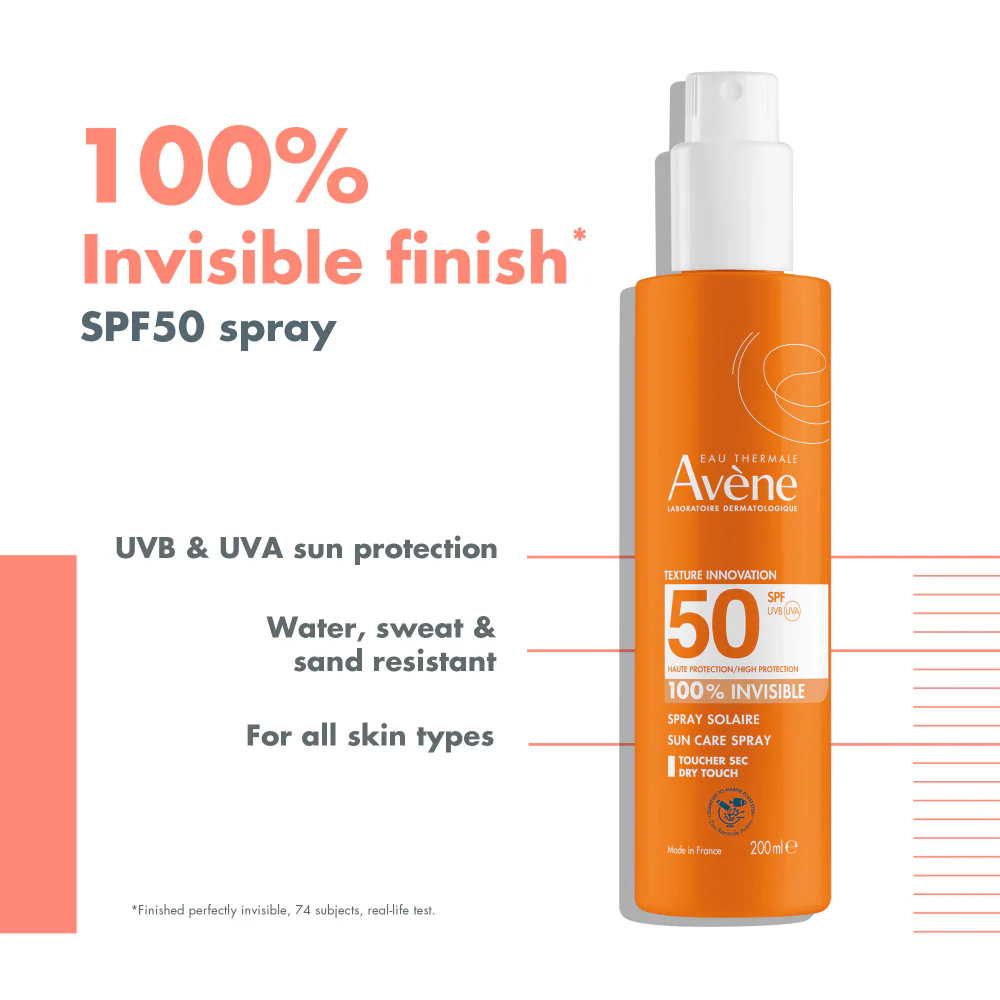 Avene Invisible Sun Protection Spray SPF50+ 200ml - Image 2