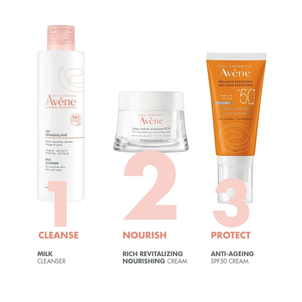 Avene Les Essentiels Rich Revitalising Nourishing Cream Moisturiser 50ml - Image 4